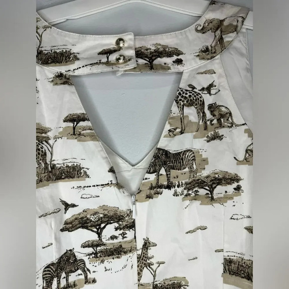 Banana  republic Women’s dress giraffe Elephant Sz6 - Picture 5 of 12